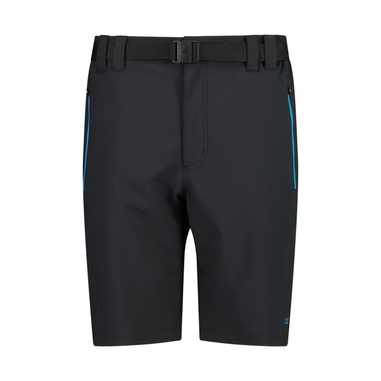 CMP Wanderhose mit Gürtel (4-Wege-Stretch, UV-Schutz) anthrazitgrau/blau Herren